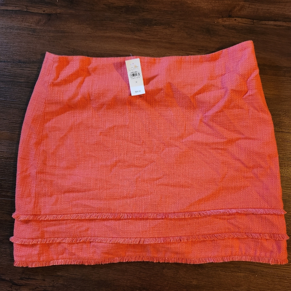 Loft Hot Pink Mini Skirt NWT Barbie Size 16